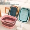 Folding Foot Soaking Bucket Household Footbath Dormitory Students Massage Health Plastic Footbath Portable Thickened Footbath