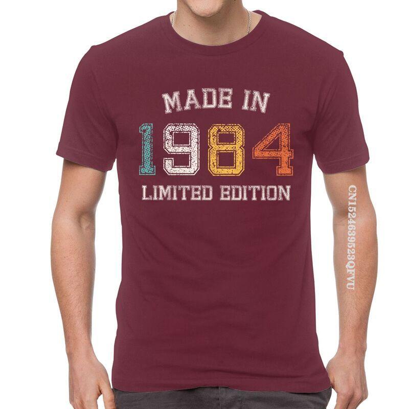 Born In 1984 Tshirts Men Men Streetwear T Shirts Made In 1984 Birth Year EMO Men Tshirt Cotton Oversized Tee Tops Clothes