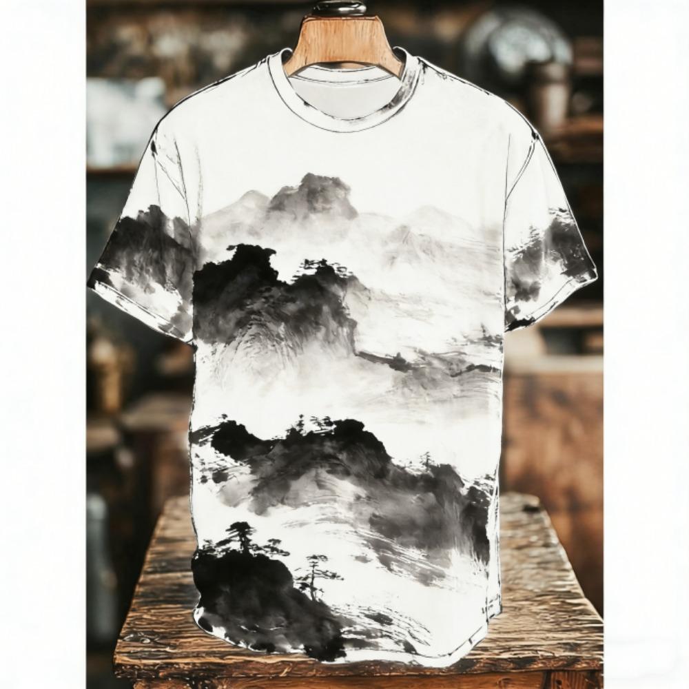 Europe and America Vintage Men's T-Shirts Fashion Street Short Sleeve Tee Shirts Loose Outdoor Casual Clothing T-shirt Women Tees Tops