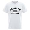 Brooklyn Est. 1631 New York Letter Print T-Shirt Man Casual Loose T-Shirts Summer Cotton Tops Fashion Breathable Tee Clothing