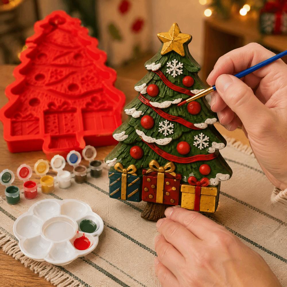 3D Printing Design Christmas Tree Mold Resin Casting 3D Casting Mold Family Craft Activity