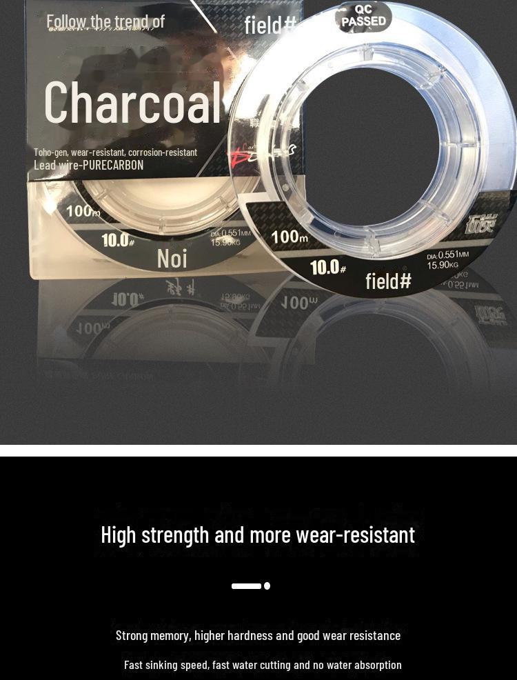 Прочная японская шелково-углеродная леска для ловли тиляпии длиной 100 м