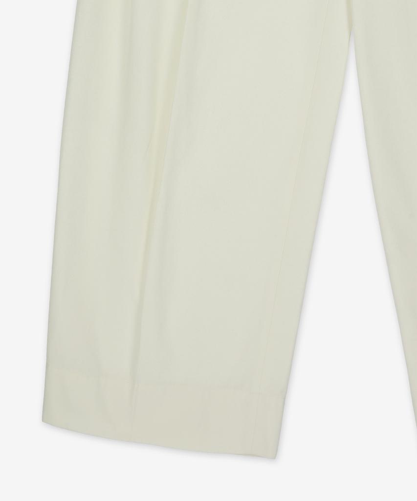 BOTTEGA VENETA Light Cotton Twill Tapered Pants - White / 799335V4Cs03043