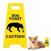 1/2Pcs Dog Cat Vomit Caution Sign Weather-proof Plastic Outdoor Garden Yard Lawn Pet Black Cat
