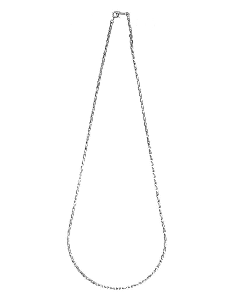 LION HEART Necklace Medium Silver Chain Necklace Width 50cm Silver 925 Direct Sales Cut Azuki 0.2cm Men's (Pouch Included)