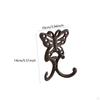 Cast Iron Hook Wall Decor Mounted Ornament Coat Rack for Bathroom Garden