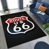 3D ретро ковер Route 66 Америка Историческая Мать-дорога для спальни, гостиной, дивана, дома, коврик для прихожей, Декор, Большой детский нескользящий коврик для пола