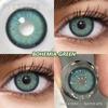 2Pcs Natural Green Colored Contacts for Eyes Blue Lenses Brown Eye Contacts Yearly Lens Makeup Gray Pupils Use for Eye