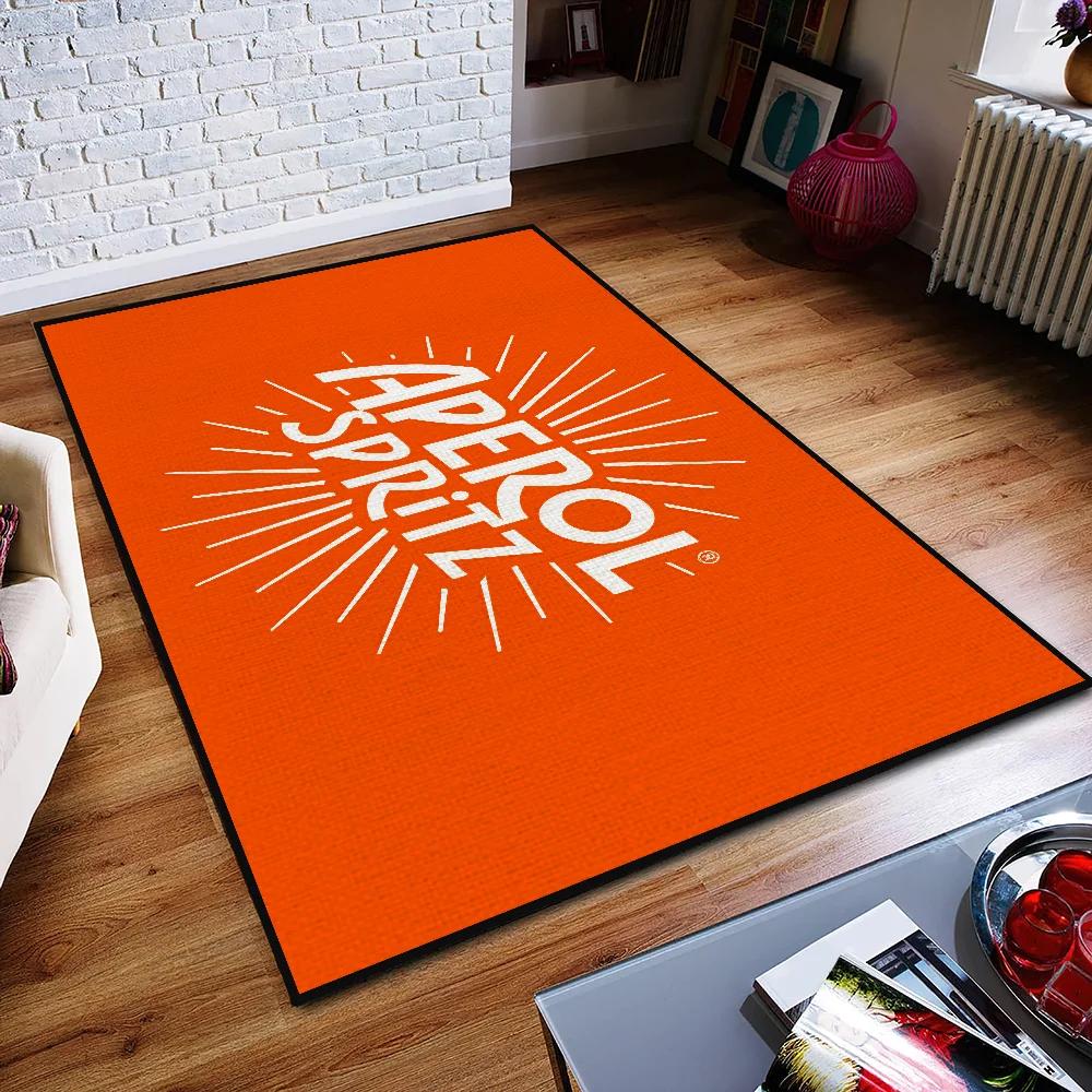 Aperol Spritz Fashion Doormat - Branded Anti-Slip Handmade Tufted Rug for Kitchen , Bedroom & Living Room , Cocktail Decor