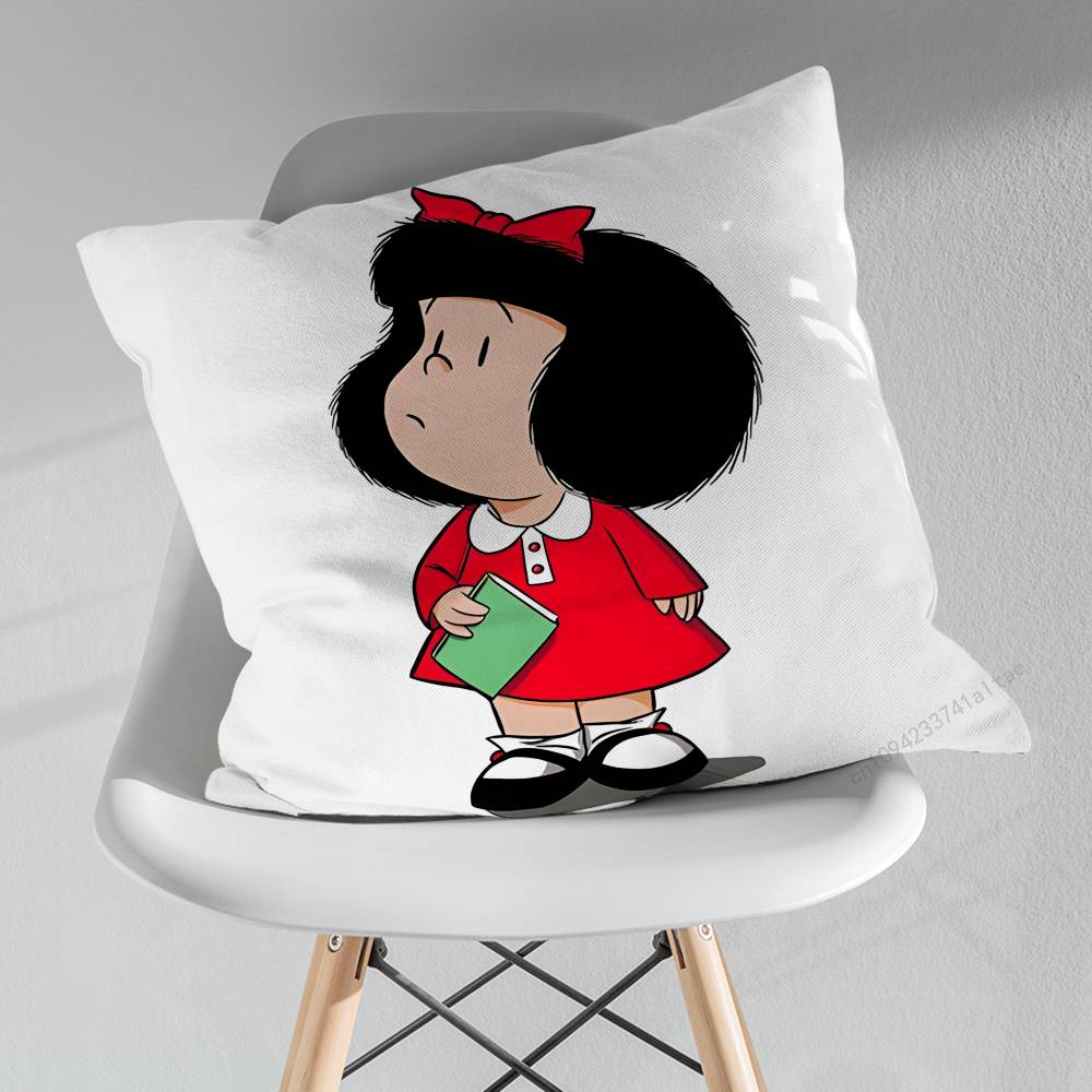 Cute MMafaldas Comics pillow over living room sofa cushion cover home decoration bedroom room bed pillow cover