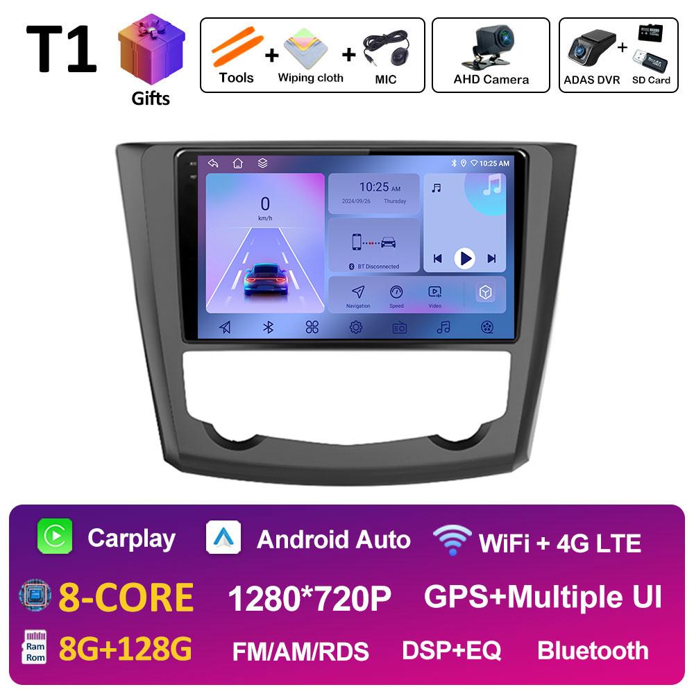GPS-навигация Android14 для Renault Kadjar 2015 2016 2017 2018 2019 Беспроводная Carplay Автомагнитола QLED IPS Экран WIFI Аксессуары