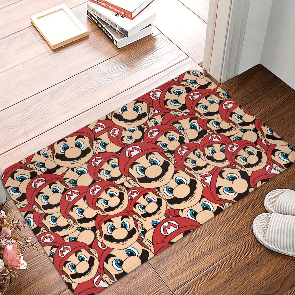 M-Marios Super Bros Front Door Floor Entrance Mat Outdoor Bathroom Kitchen Doormat Garden Carpet Rug
