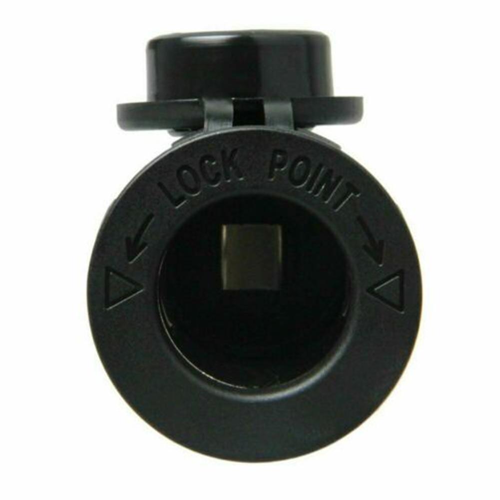 Black Plastic Power Socket 12V 24V for Car Boat Motorcycle Dashboard