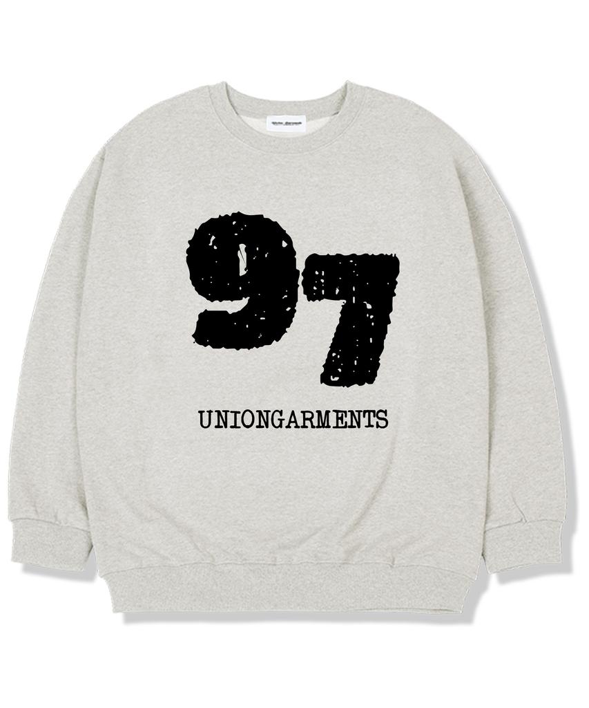 UNION GARMENTS 97 Свитшот с флисовой подкладкой, оверсайз, цвет овсянки
