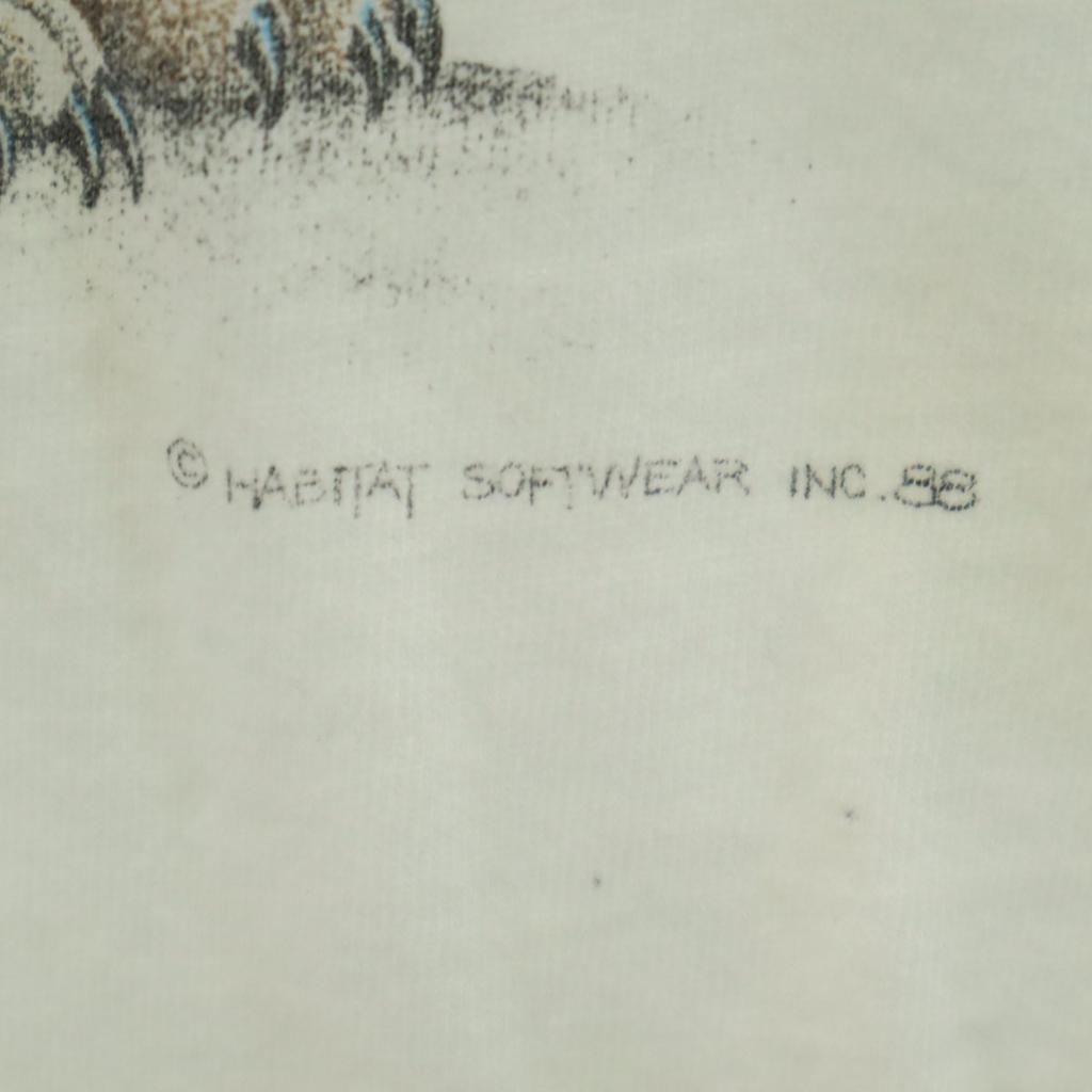 HABITAT 90s Made In USA Old Wolf Short Sleeve T-shirt Men's Used