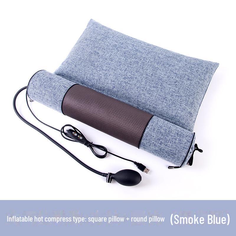Cervical Pillow for Vertebra Support: Buckwheat & Cassia Seed Sleep Aid, Curvature Corrector Round Pillow