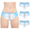 Женские хлопковые трусики LittleForBig "Космический малыш" С бантом Нижнее белье, Набор из 3 шт., Размер L