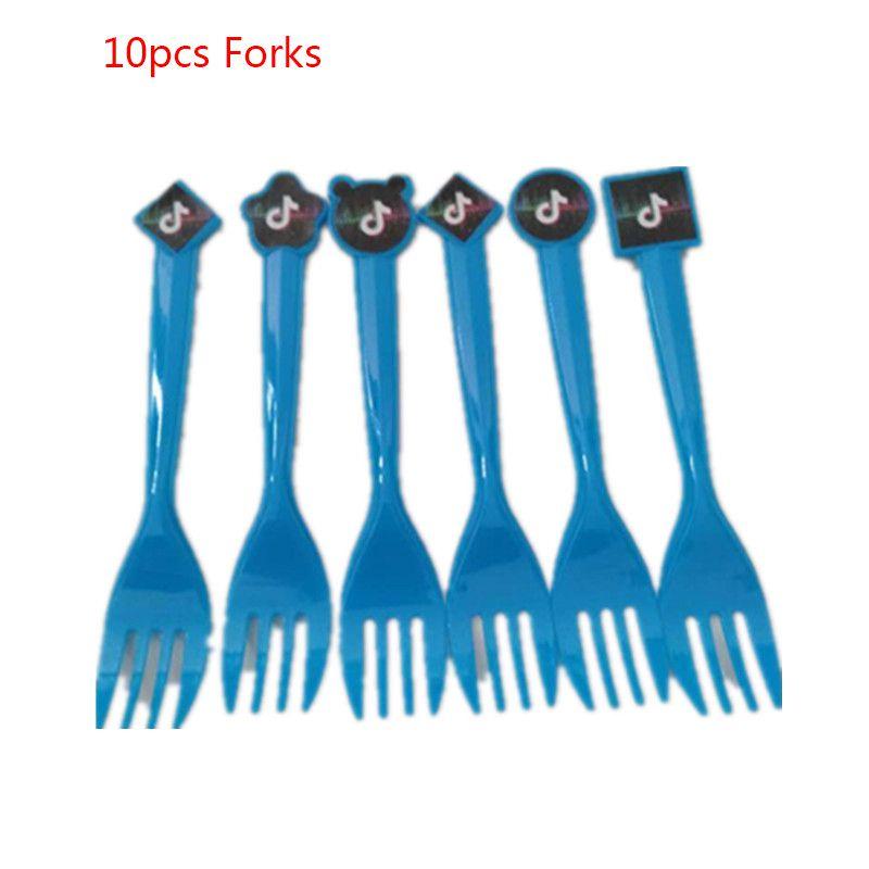 Набор красочных принадлежностей для дня рождения в стиле Тик Ток, включающий веселую посуду, декор, тарелки, стаканы и баннер