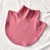 Women Ribbed Solid Color Knitted Detachable Warm Turtleneck Fake Collar Scarf