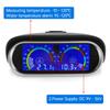 2 In 1 LCD Digital Car Truck Water Temp Gauge 1/8 NPT Temperature Sensor Temperatura Moto+Voltmeter Volt Voltage Meter 12V 24V