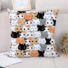 Cute Cat Decorative Sofa Cushions for Living Room Short Plush Throw Pillow Covers Cushion Cover X Twin Size Bedding