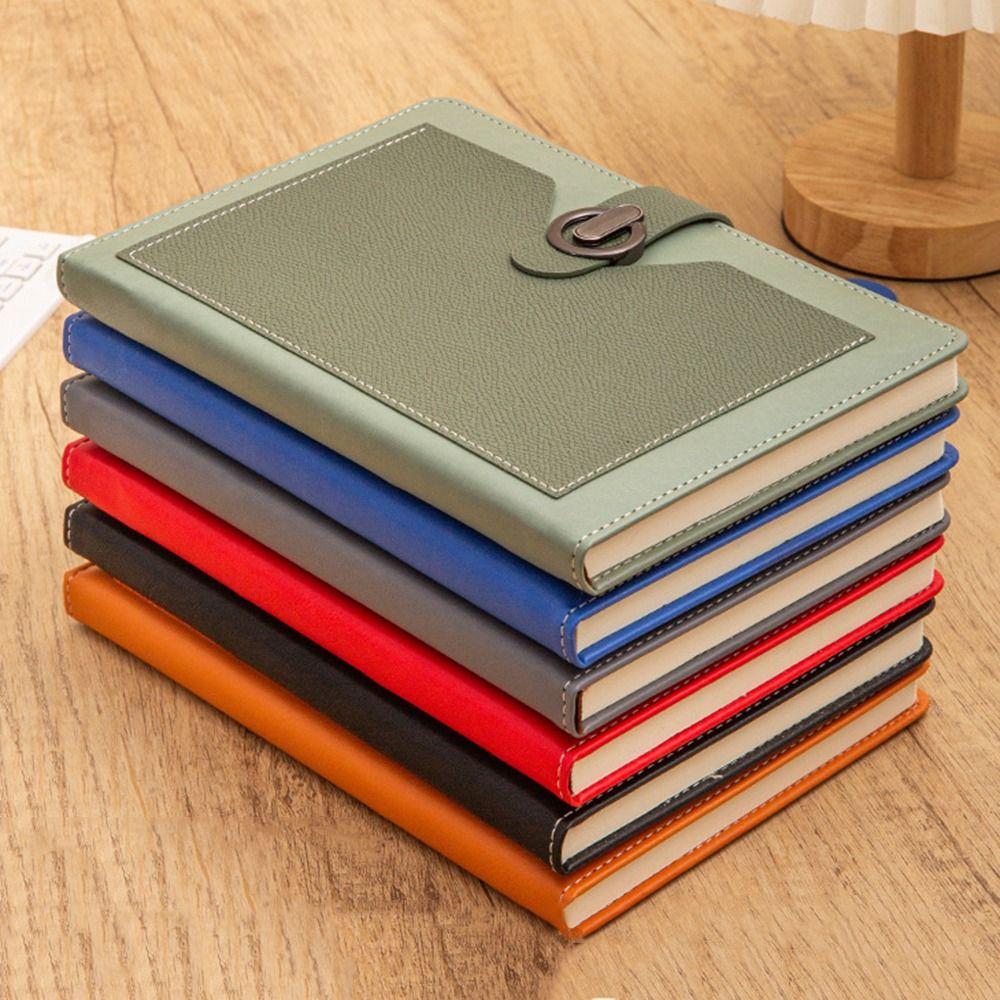 Magnetic Suction Buckle A5 Notebook 200 Pages Diary Notepad Office School Supply