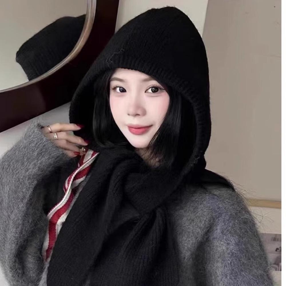 One-Piece Winter Balaclava Thickened Neck Collar Korean Style Scarf Cap Outdoor Sports