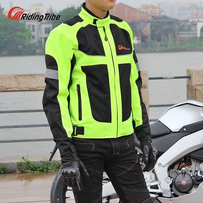 PRO-BIKER Мужской дышащий гоночный мотокостюм - Флуоресцентно-зеленый светоотражающий экипировка для езды весна/лето