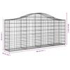 Vidaxl Kosze Gabionowe, 14 Szt, 200X30X80/100 Cm, Galwanizowane Żelazo