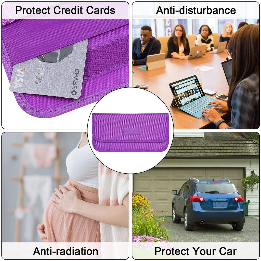 Wisdompro Relay Attack Prevention Pouch for Mobile RFID Relay Attack Car Theft Skimming Security Device Phones/Smart Keys, Blocking, Prevention,