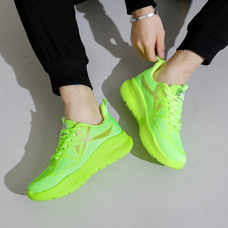 Новые мужские повседневные кроссовки конфетного цвета, легкие дышащие мужские и женские кроссовки для фитнеса, нескользящие, спортивная обувь для пар