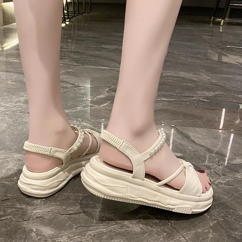 Women Sandals Summer Essentials Outdoor Dressy Open Toe Casual Thick Sole Platform Sandals Plus Size