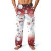 Мужские домашние брюки с принтом по всей поверхности, пижамные брюки для сна, длинные брюки, пижамные брюки