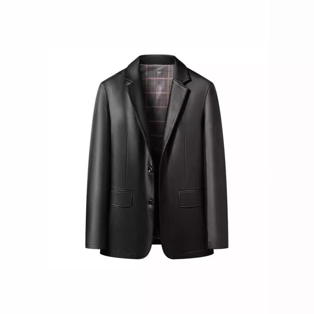 Молодежь и средний возраст кожаный костюм мужской из натуральной кожи овчина новая кожаная куртка повседневный одинарный кожаный костюм куртка