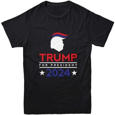 Трамп в президенты 2024 - Футболка. Хлопковая мужская футболка премиум-класса с коротким рукавом и круглым вырезом, новинка S-3XL