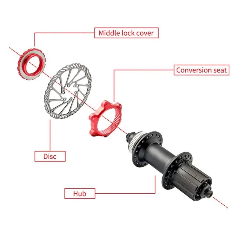 Aluminum Zinc Zinc Alloy Bike Hub Center Lock Conversion Disc Brake Rotor Adapter Bike Modification