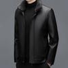 Genuine Leather Jacket for Men In Autumn and Winter New Style Lapel Sheepskin Down Jacket Jacket for Middle-aged and Elderly People