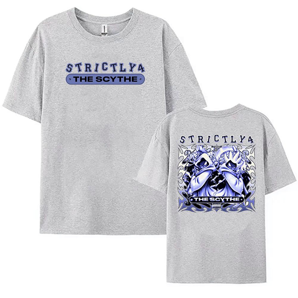 Футболка Denzel Curry Strictly 4 The Scythe Летняя с коротким рукавом Хлопковая Женская Футболка Унисекс Уличная Одежда Дизайн Рэпера Принт Футболки