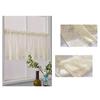 Window Curtain Short Kitchen Valance Drape Polyester Lace Flower Pattern Balcony Curtain for Home