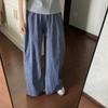 Summer Niche Striped StraightLeg Pajama Pants for Women Versatile Loose Plus Size WideLeg Home Trousers for Outdoor Wear
