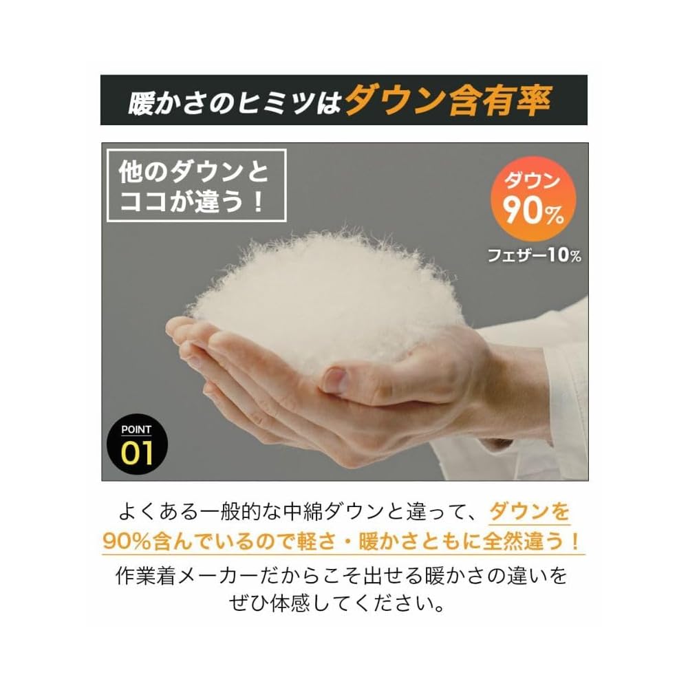 Стеганая пуховая парка HAMURE HMU-2632 Темно-синий 5XL Размер 2026 Зимняя куртка Водоотталкивающая 700FP Верхняя одежда