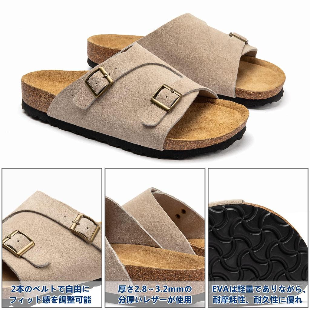 STRDEOUT Comfort and Cowhide Summer Comfortable Outdoor Sand Size Men's Sandals, Cork, Suede, Leather, Sandals, Outdoor, Office, Stylish, Slippers,