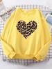 Креативные женские толстовки с принтом «Leopard Love», модная повседневная толстовка в стиле хип-хоп, S-XXL, толстовка большого размера, спортивная одежда высокого качества для женщин