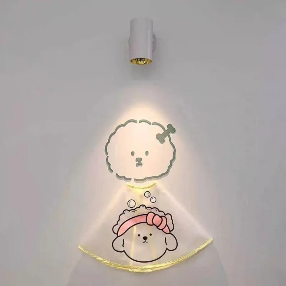 Adjustable Pet Cloak Waterproof Transparent Pet Haircut Cape Polyester Cartoon Print Dog Grooming Cape For Dogs Cats Tear Stain