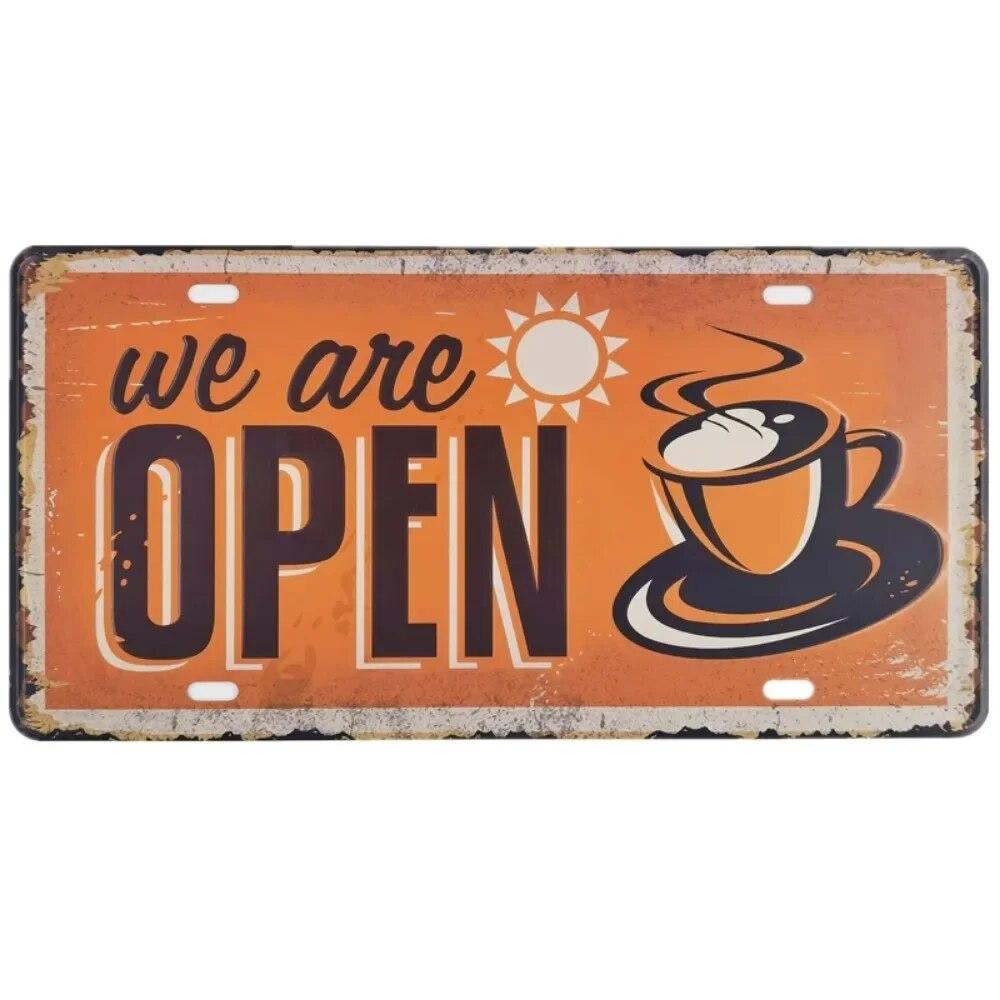 Metal Tin Sign Car License Plate Beer Beach USA Art Poster Shabby Plaque Iron Poster Pub Wall Sticker Decor