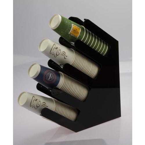 Acrylic paper cup stand for coffee shops and other commercial establishments (no assembly required)