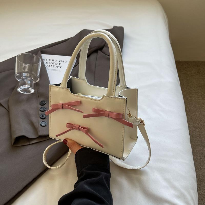 Сумка с бантом, модная, в иностранном стиле, женская, 2025 весна, новая, универсальная, ins, на плечо, мессенджер