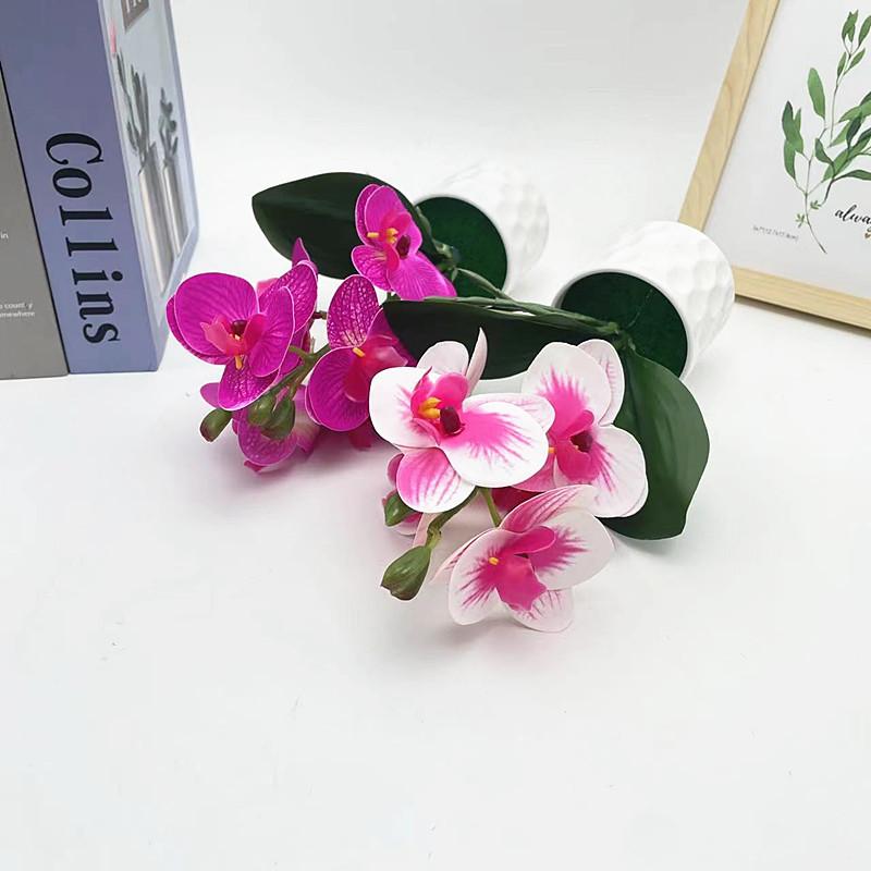 Faux Butterfly Orchid Plant With Plush Material Wedding Decor Props Photography