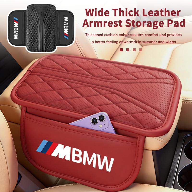 Leather Car Seat Center Console Armrest Mat Storage Bag For BMW M 1 3 4 5 6 7 Series X1 X3 X4 X5 G20 G38 F48 E36 E39 CGLWZ1