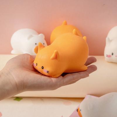 Мультяшный медведь сжимаемая игрушка для снятия стресса медленно поднимающаяся кошка сенсорная игрушка мягкий шар для снятия стресса эластичное животное зажим пищалка